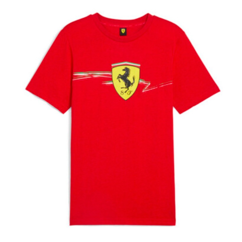 Ferrari Red T-Shirt with Iconic Logo